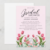 Invitation Floral Watercolor Bridal Shower (Devant / Derrière)