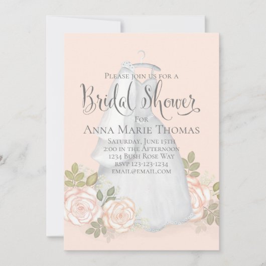 Invitation Floral Watercolor Rustic (Devant)