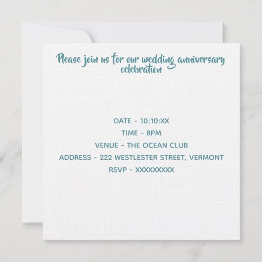 Invitation Floral wedding Anniversary Customizable year (Dos)
