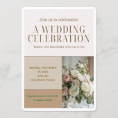 Invitation Floral Wedding Invitation-Elegant Botanical Design (Devant)