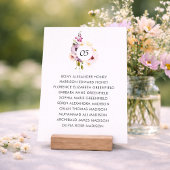 Invitation Floral Wedding Seating Chart Table Sign