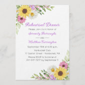Invitation Floral Wedding Sunflower Daisy Rehearsal Dinner (Devant)