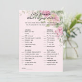 Invitation Floral What's In Your Phone Brunch Party Jeu (Debout devant)