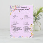 Invitation Floral What's In Your Phone Brunch Party Jeu (Debout devant)