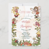Invitation Floral Whimsical Enchanted Fairy Ladybug Deer (Devant)
