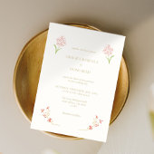 Invitation Floral Whimsical rose et ivoire floral