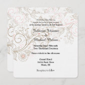 Invitation Floral Whimsy Mariage (Devant / Derrière)