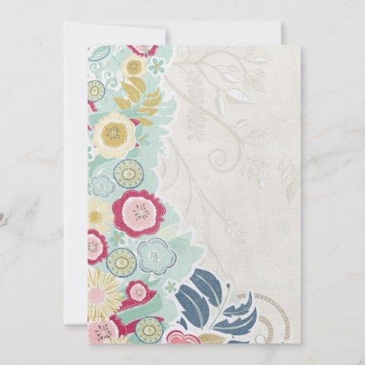 Invitation Floral Whimsy Mariage (Dos)