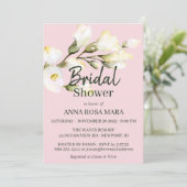 Invitation *~* Floral White Beach Rose aquarelle nuptiale Inv (Debout devant)