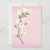 Invitation *~* Floral White Beach Rose aquarelle nuptiale Inv (Dos)