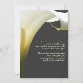 Invitation Floral White Calla Memorial Funeral Service (Dos)