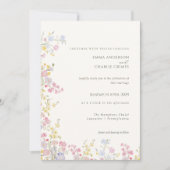 Invitation Floral Wildflower Meadow Spring Summer Wedding (Devant)