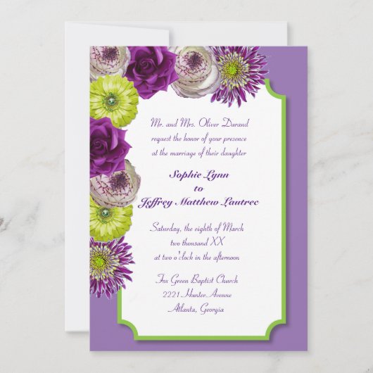 Invitation Floral Window (Devant)