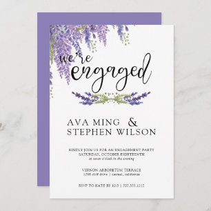 Invitation Floral Wisteria tree Partie d'engagement