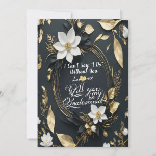 Invitation Floral Wreath Sera-T-Il Mon Mariage D'Épouse ?