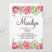 INVITATION FLORALE (Devant / Derrière)