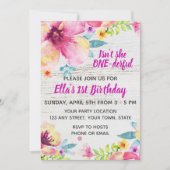 Invitation Florale 1er anniversaire (Devant)