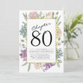 Invitation Florale 80e anniversaire (Debout devant)