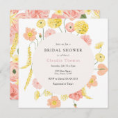 Invitation florale à la douche nuptiale (Devant / Derrière)