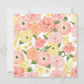 Invitation florale à la douche nuptiale (Dos)