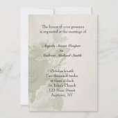 Invitation florale à l'aquarelle verte (Devant)