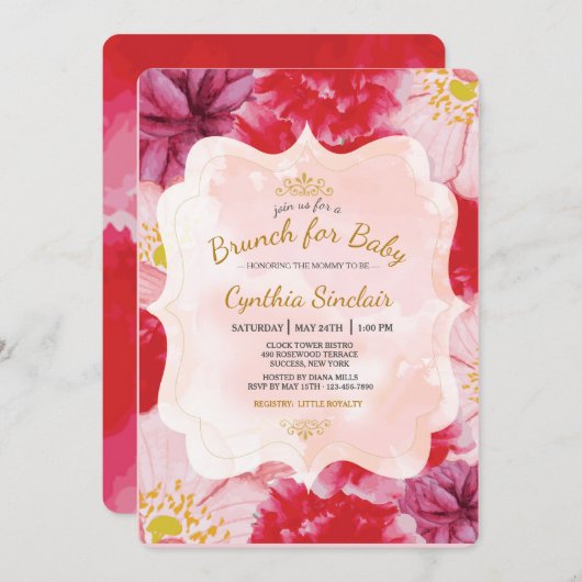 Invitation florale à l'araignée (Devant / Derrière)