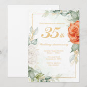 Invitation Florale à l'Écriture Élégante (Devant / Derrière)