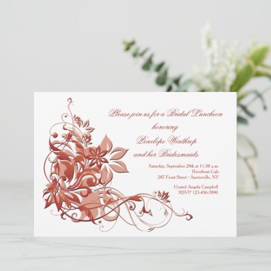 Invitation florale Abstraite (Debout devant)