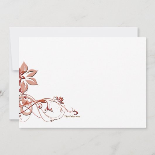 Invitation florale Abstraite (Dos)