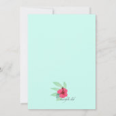 Invitation Florale Aloha (Dos)