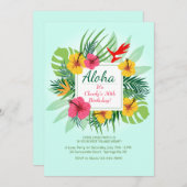 Invitation Florale Aloha (Devant / Derrière)