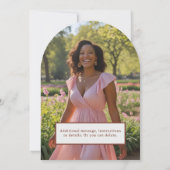 Invitation Florale Anniversaire Pink Purple Arché (Dos)