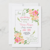 Invitation florale aquarelle (Devant)