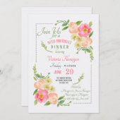 Invitation florale aquarelle (Devant / Derrière)