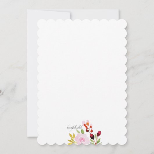 Invitation florale aquarelle (Dos)