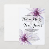 Invitation florale aquarelle (Devant / Derrière)