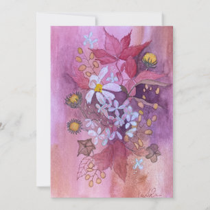 invitation florale aquarelle