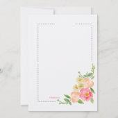Invitation florale aquarelle (Dos)