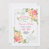 Invitation florale aquarelle (Devant / Derrière)