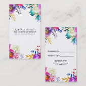 Invitation florale aquarelle amusante et audacieus (Devant / Derrière)