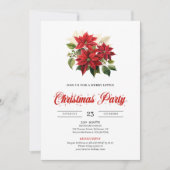 Invitation Florale Aquarelle Bouquet de Noël Class (Devant)