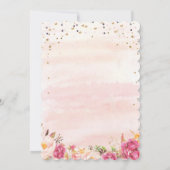 Invitation Florale Aquarelle Chasse aux Oeufs de P (Dos)