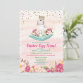 Invitation Florale Aquarelle Chasse aux Oeufs de P (Debout devant)