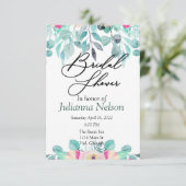Invitation florale aquarelle rose de printemps (Debout devant)