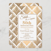 Invitation florale Art Déco (Devant / Derrière)