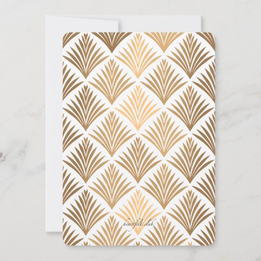 Invitation florale Art Déco (Dos)