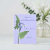 Invitation florale au lys d'appel bleu (Debout devant)