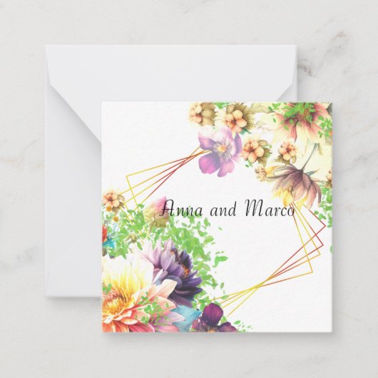 Invitation florale au mariage (Devant)