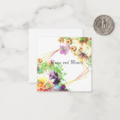 Invitation florale au mariage (Devant/Arrière en situation)