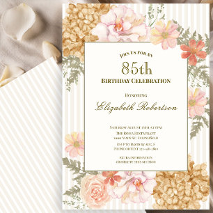 Invitation Florale aux Couleurs d'Automne pour 85e